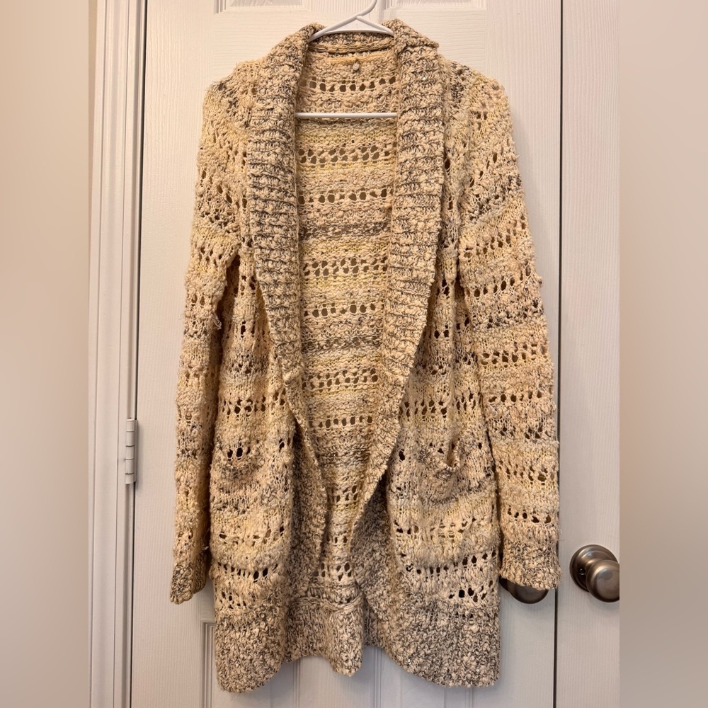 KNITTED & KNOTTED ANTHROPOLOGIE Women’s SOUBRETTE Chunky Cardigan Sequins Size S
